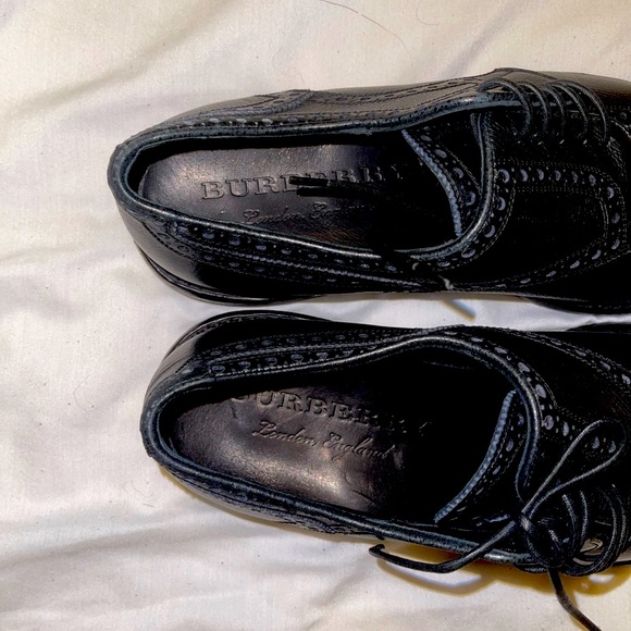Burberry Black Leather Men's Dress Shoes NWOT - Picture 7 of 16